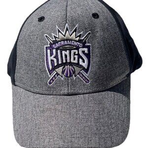 Sacramento Kings Strapback Hat Adult One Size Black Basketball NBA Vtg Hit Wear